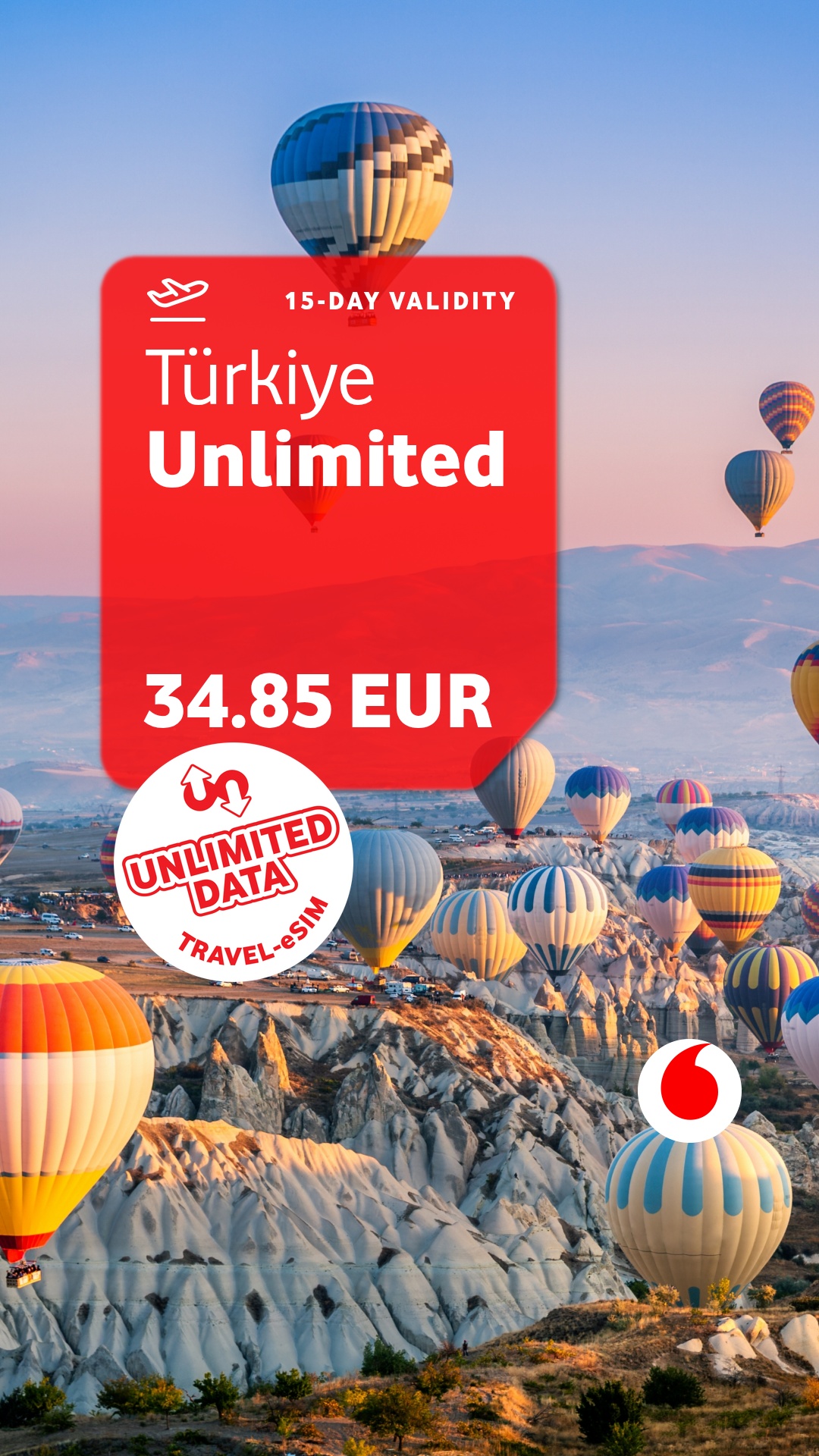 Vodafone Travel eSIM Facebook ad