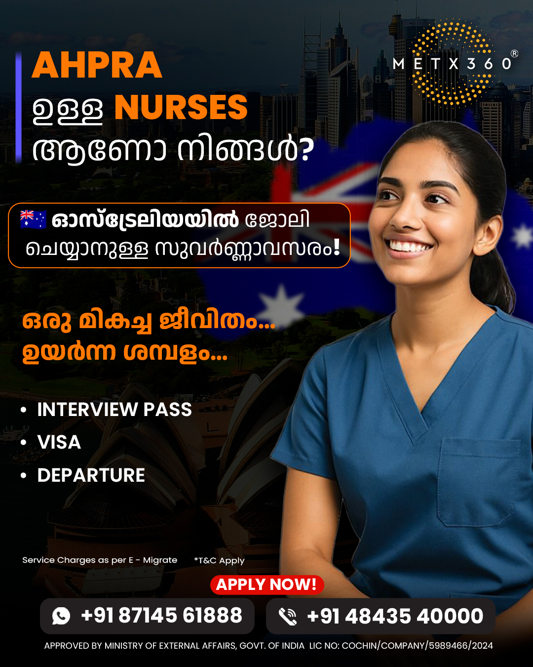Metx360_Overseas Facebook ad: Australia's Trusted Nursing Board