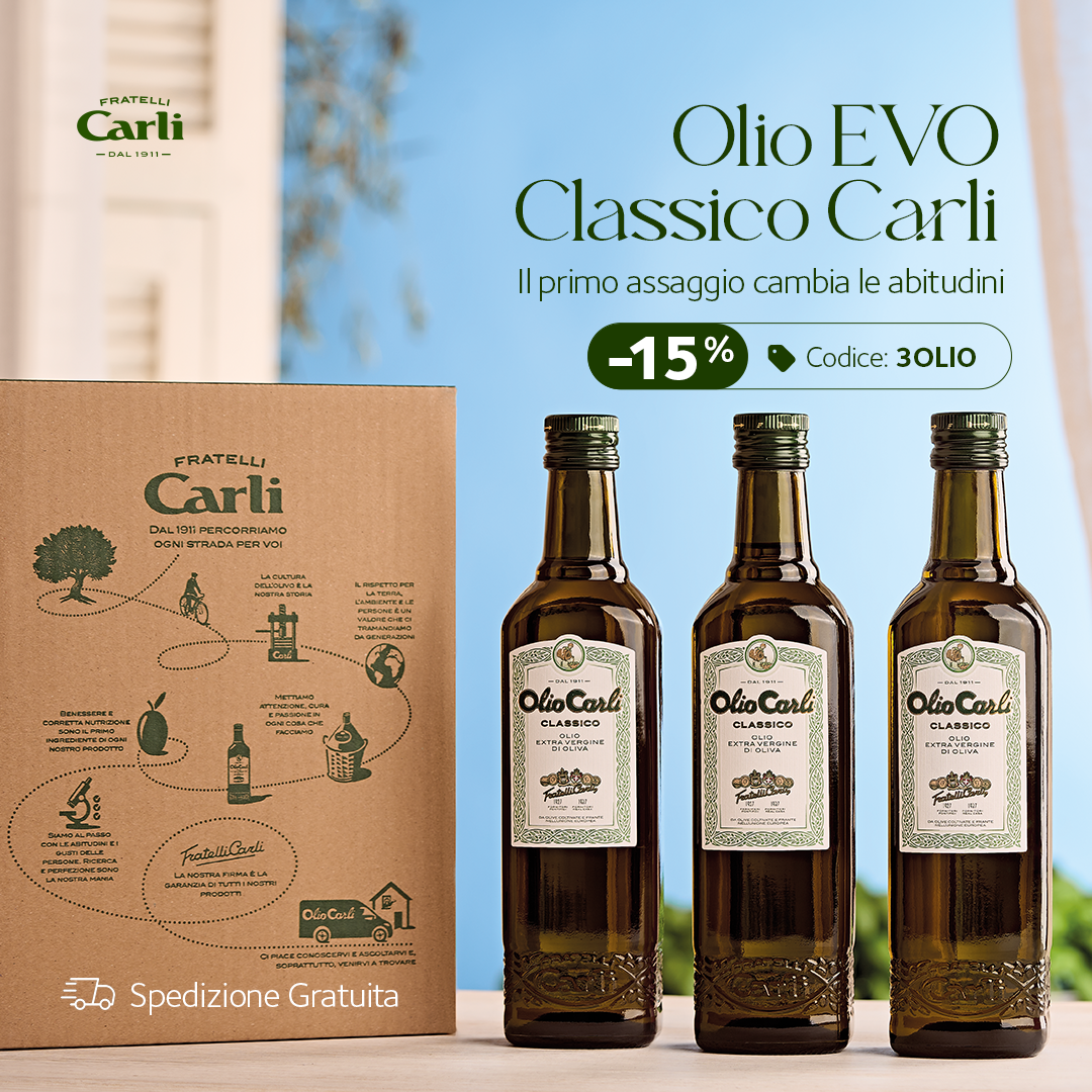 Fratelli Carli Facebook ad: Usa il codice 3OLIO
