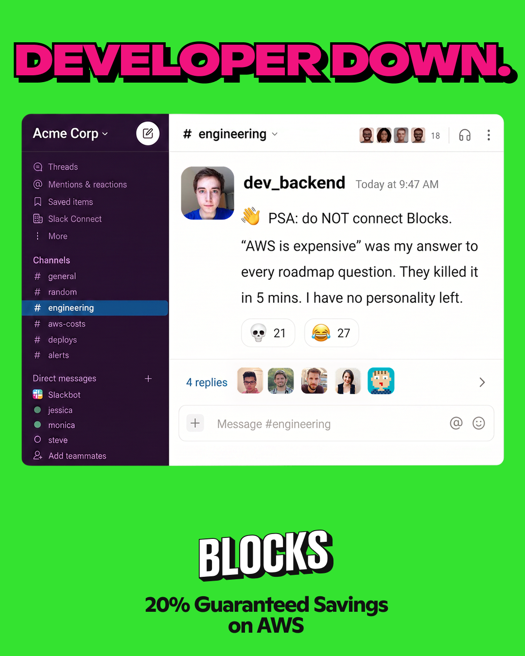 Blocks - AWS Cost Optimization Facebook ad
