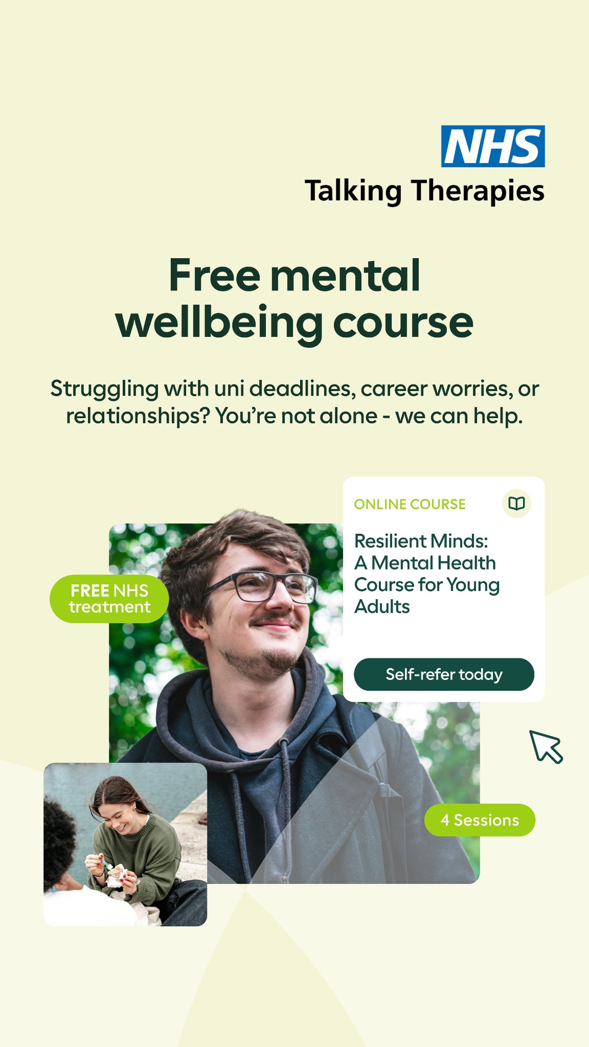 NHS Talking Therapies by Vita Health Group Facebook ad