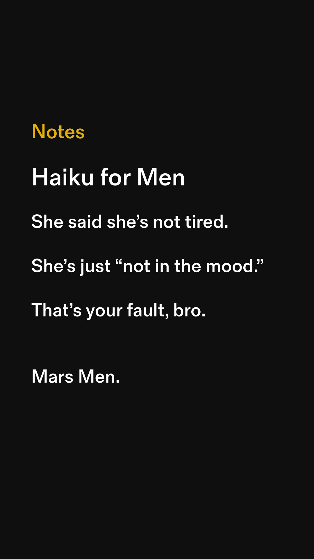 Mars Men Facebook ad