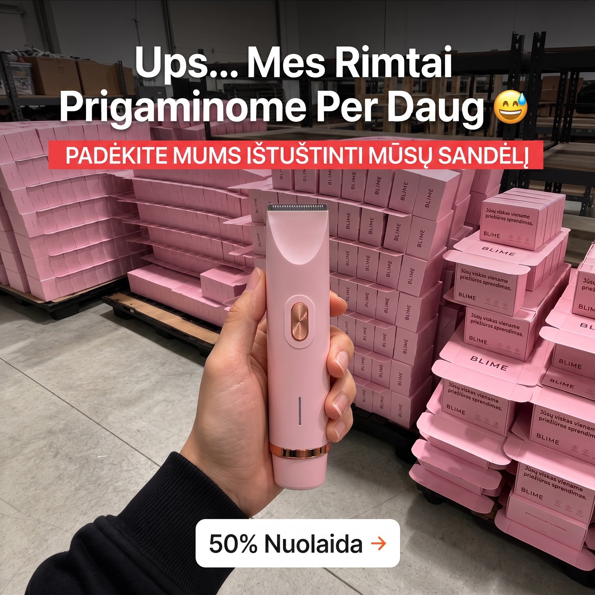 Blime.lt Facebook ad