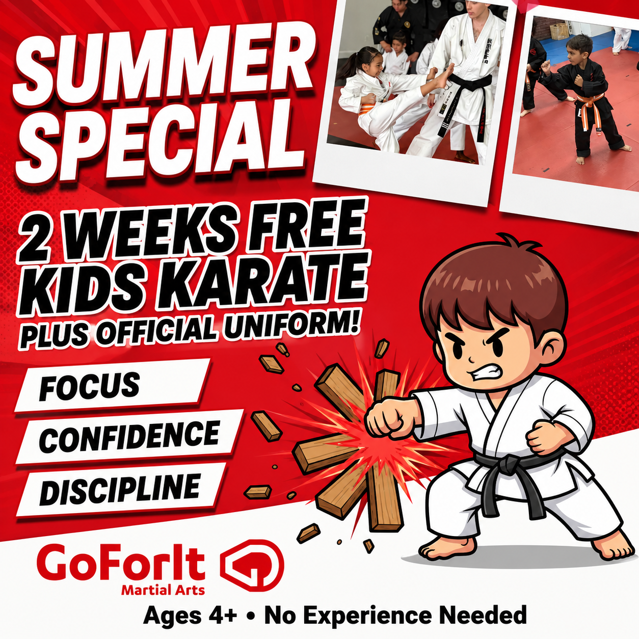 Go For It Martial Arts Ozone Park Facebook ad