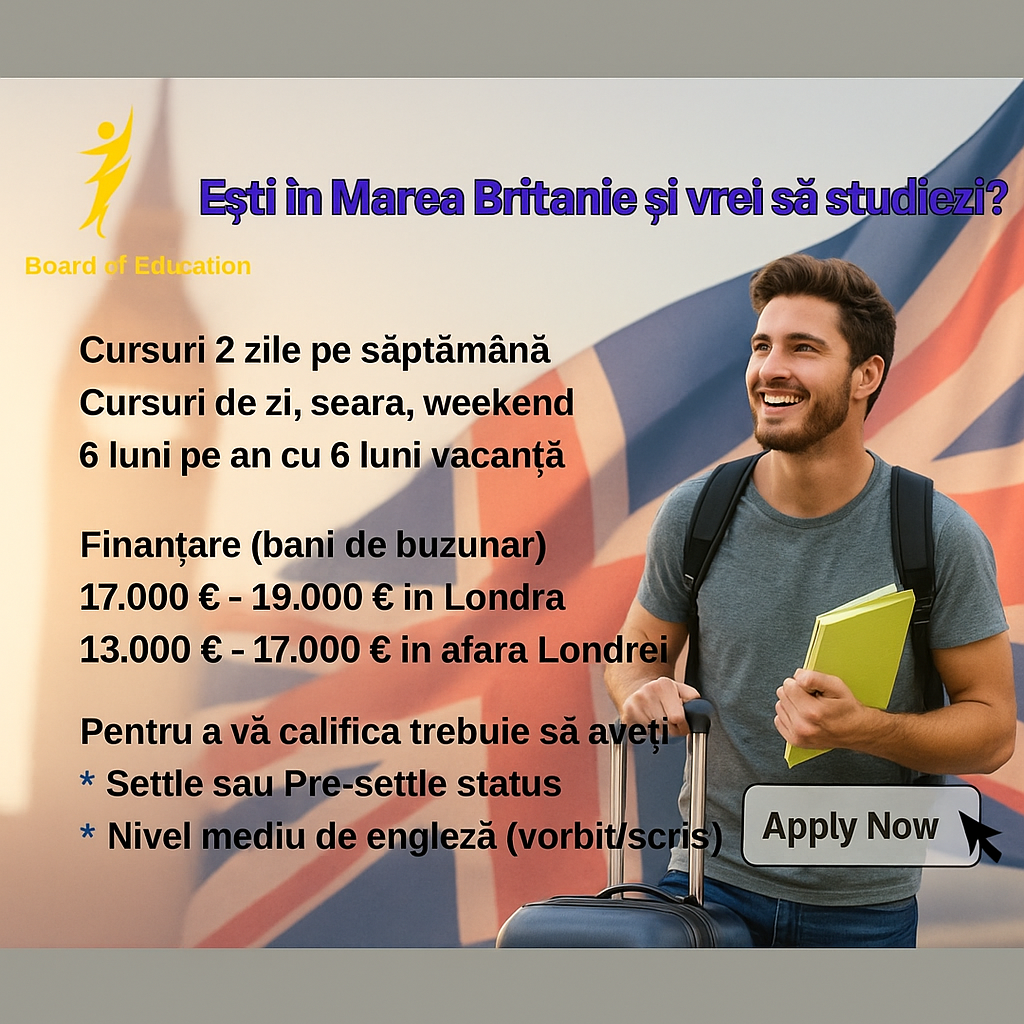 Connect Education UK Facebook ad: Esti in UK si vrei sa studiezi sau…