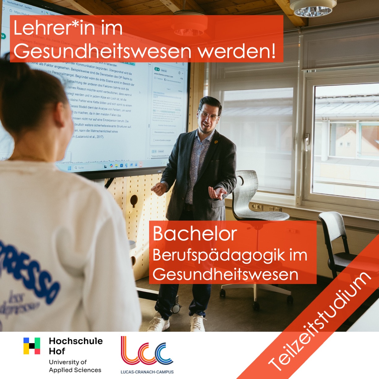 Lucas-Cranach-Campus Facebook ad: Jungen Menschen etwas beizubringen, lässt Deine Augen…