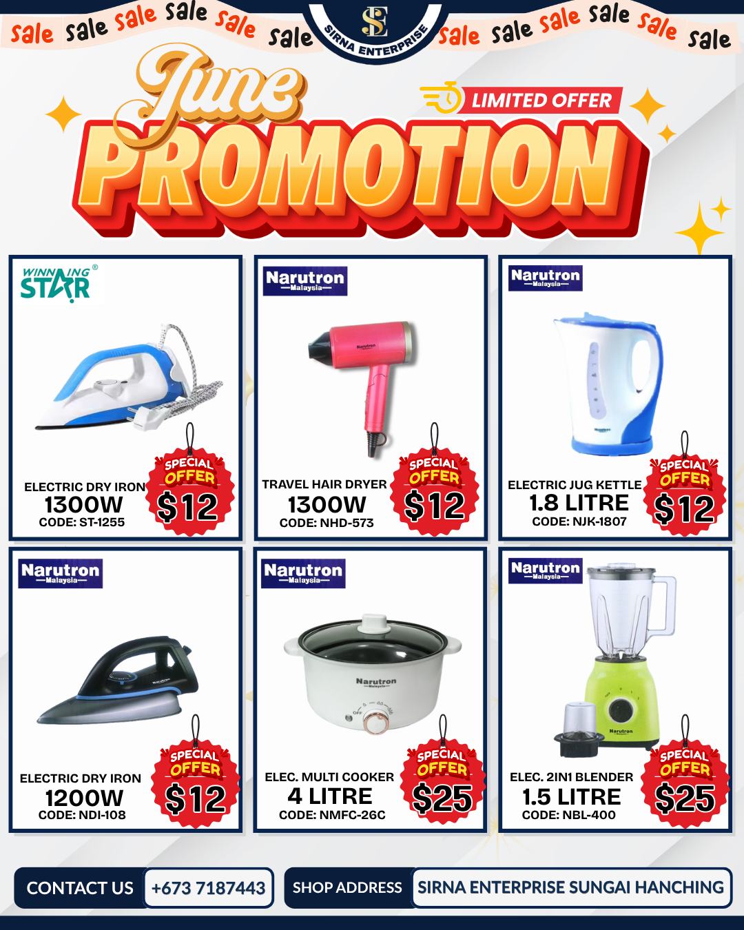 Sirna Enterprise Facebook ad: Another June Offer!