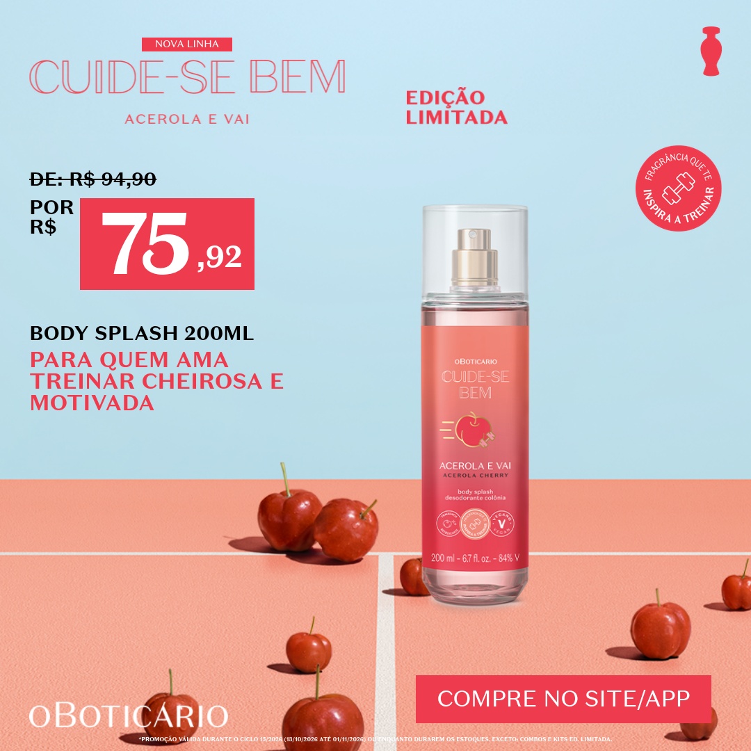 O Boticário Facebook ad: Fragrância refrescante