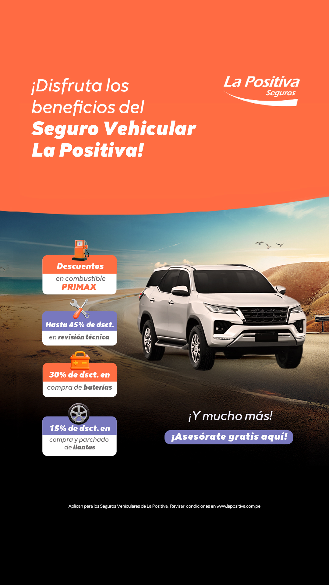 La Positiva Seguros Facebook ad from Mar 20, 2026
