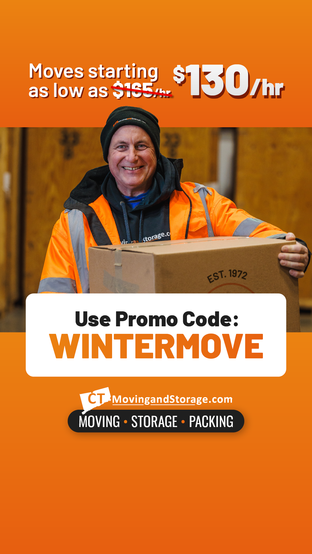 CT Moving and Storage Facebook ad