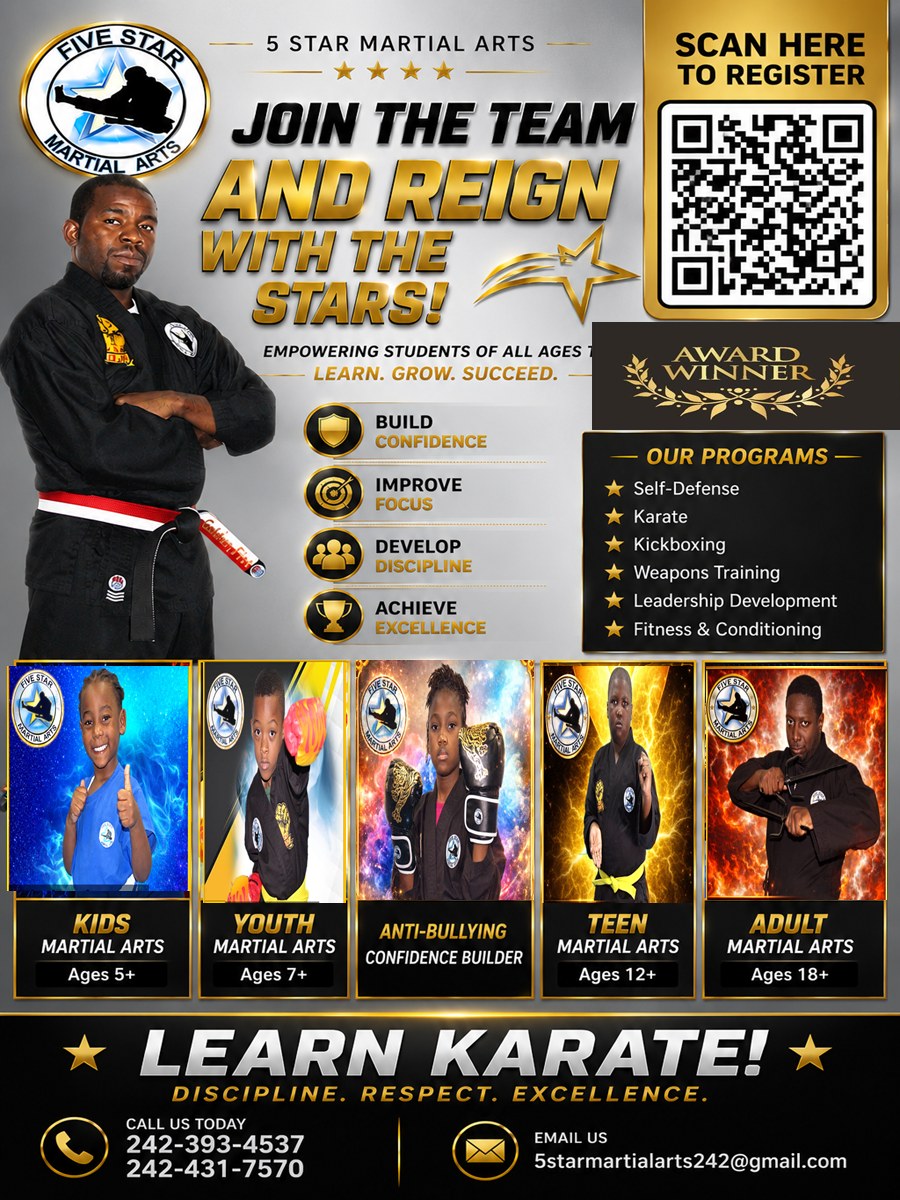 5 Star Martial Arts Facebook ad: Don't leave your child home idle, worry less…