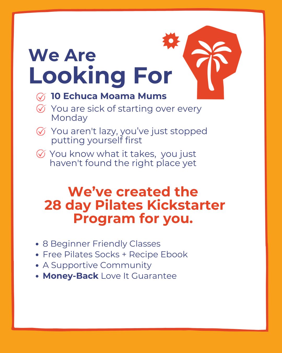 Synergy Pilates Echuca Facebook ad: You used to be the fit one. Let's get you back there.