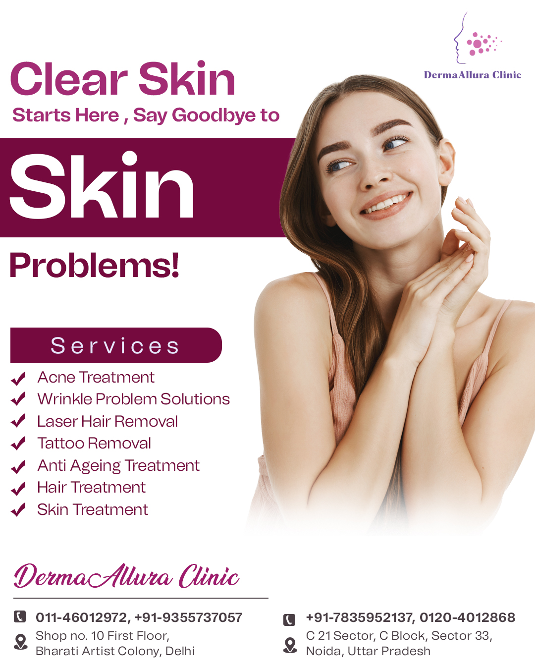 DermaAllura Clinic Facebook ad: Book Consultation Now