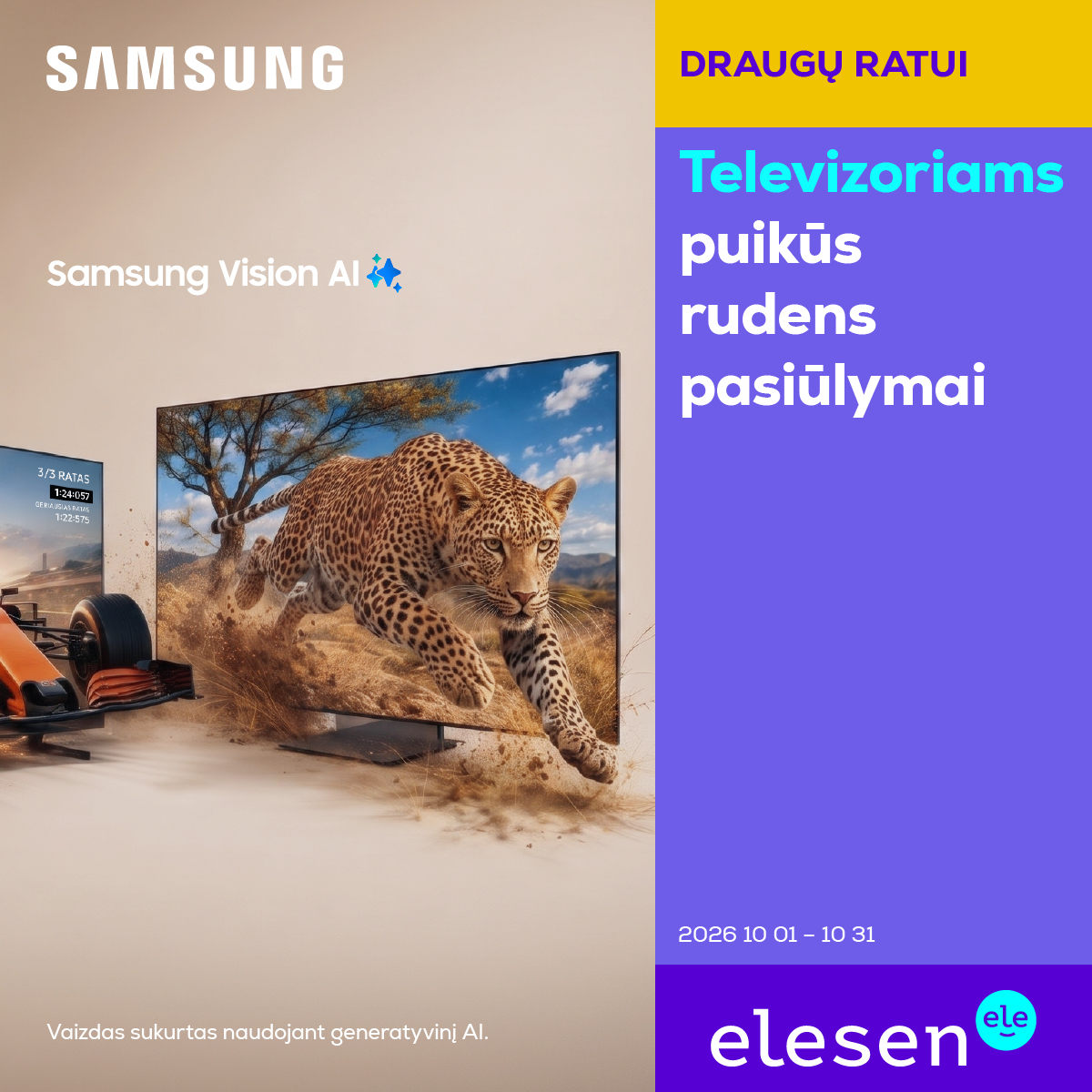 Elesen Facebook ad: 65 4K OLED televizorius S95H