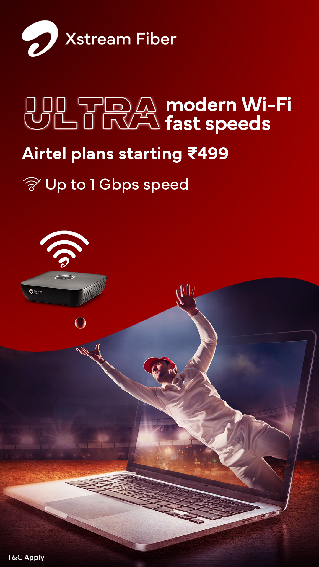 Airtel Xstream Fiber Facebook ad