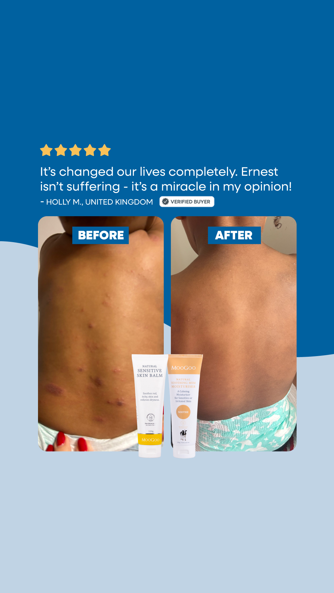 MooGoo Ireland Facebook ad: 100% Money-back Guarantee