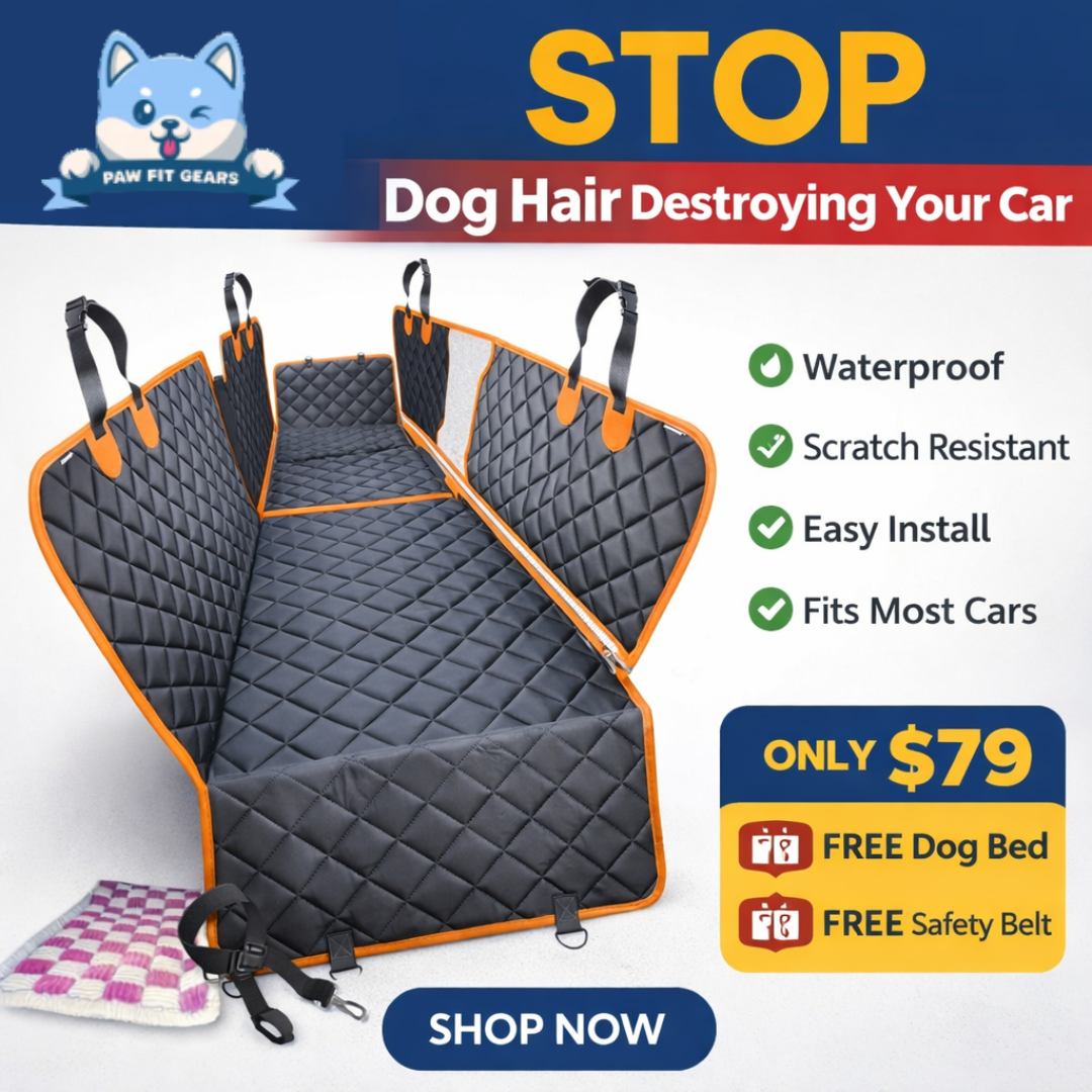 Paw Fit Gears Facebook ad: Converts to hammock, bench, or trunk cover