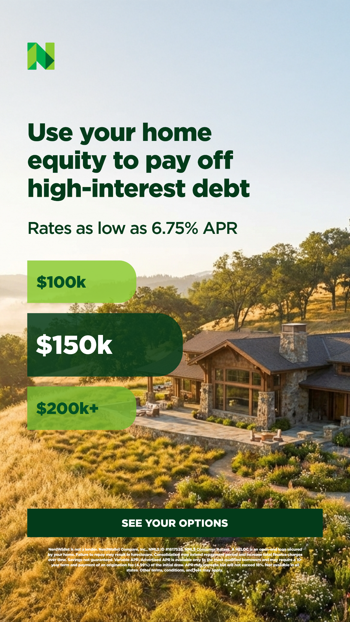NerdWallet Facebook ad