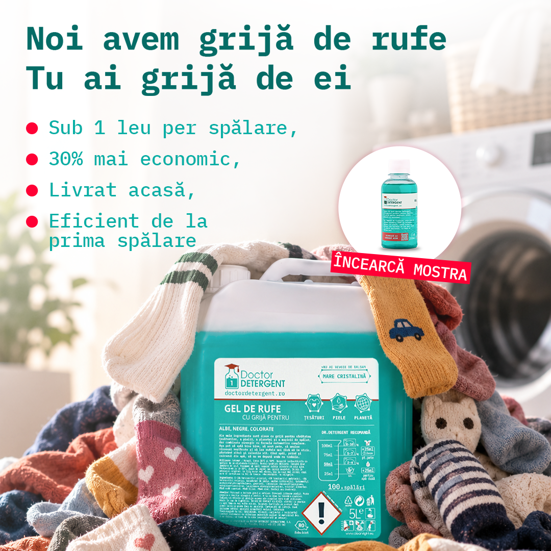 Doctor Detergent Facebook ad: Încearcă Doctor Detergent și vezi diferența de la prima…