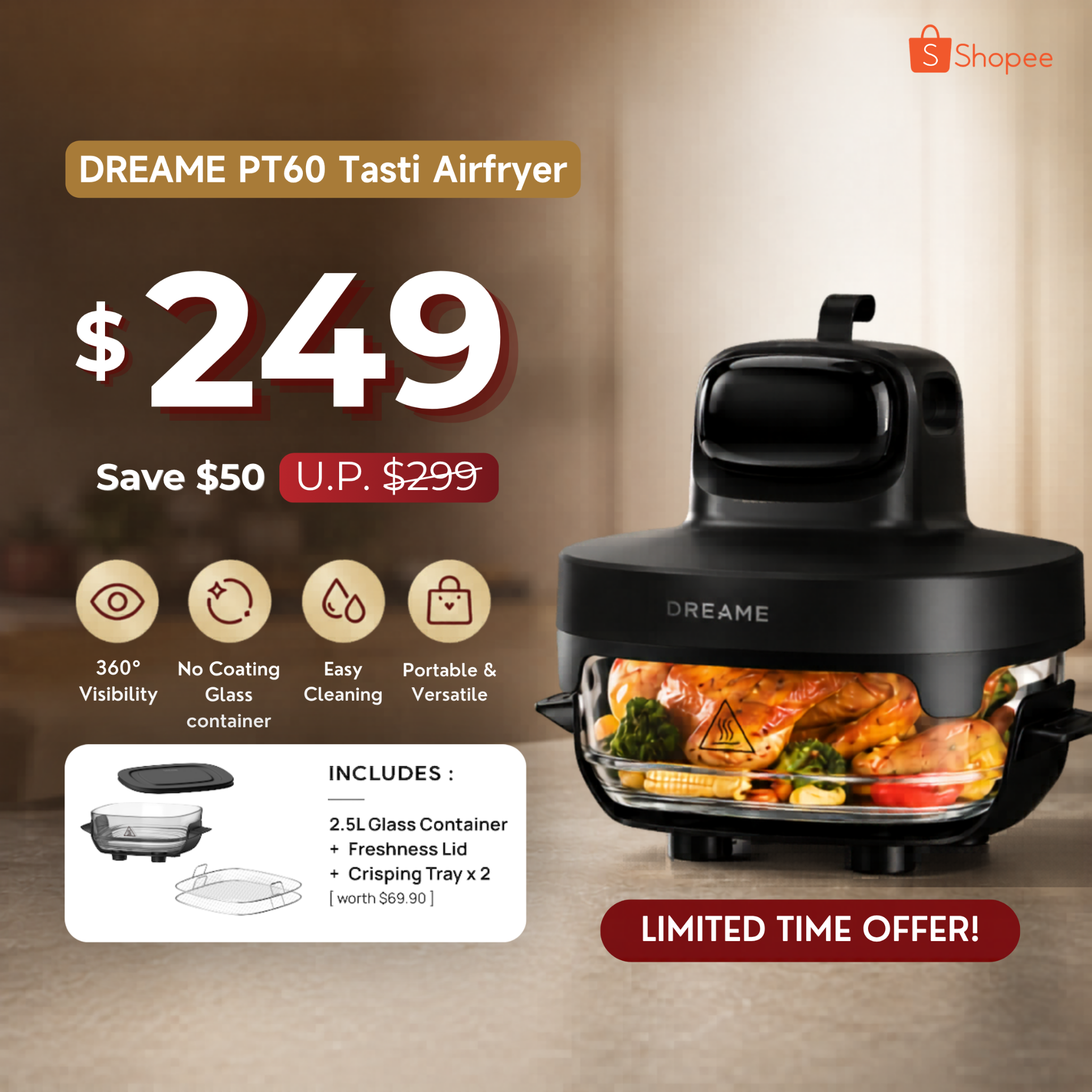 Dreame Singapore Facebook ad: Your 5-In-1 Kitchen Buddy At Only $249 (U.P. $299)