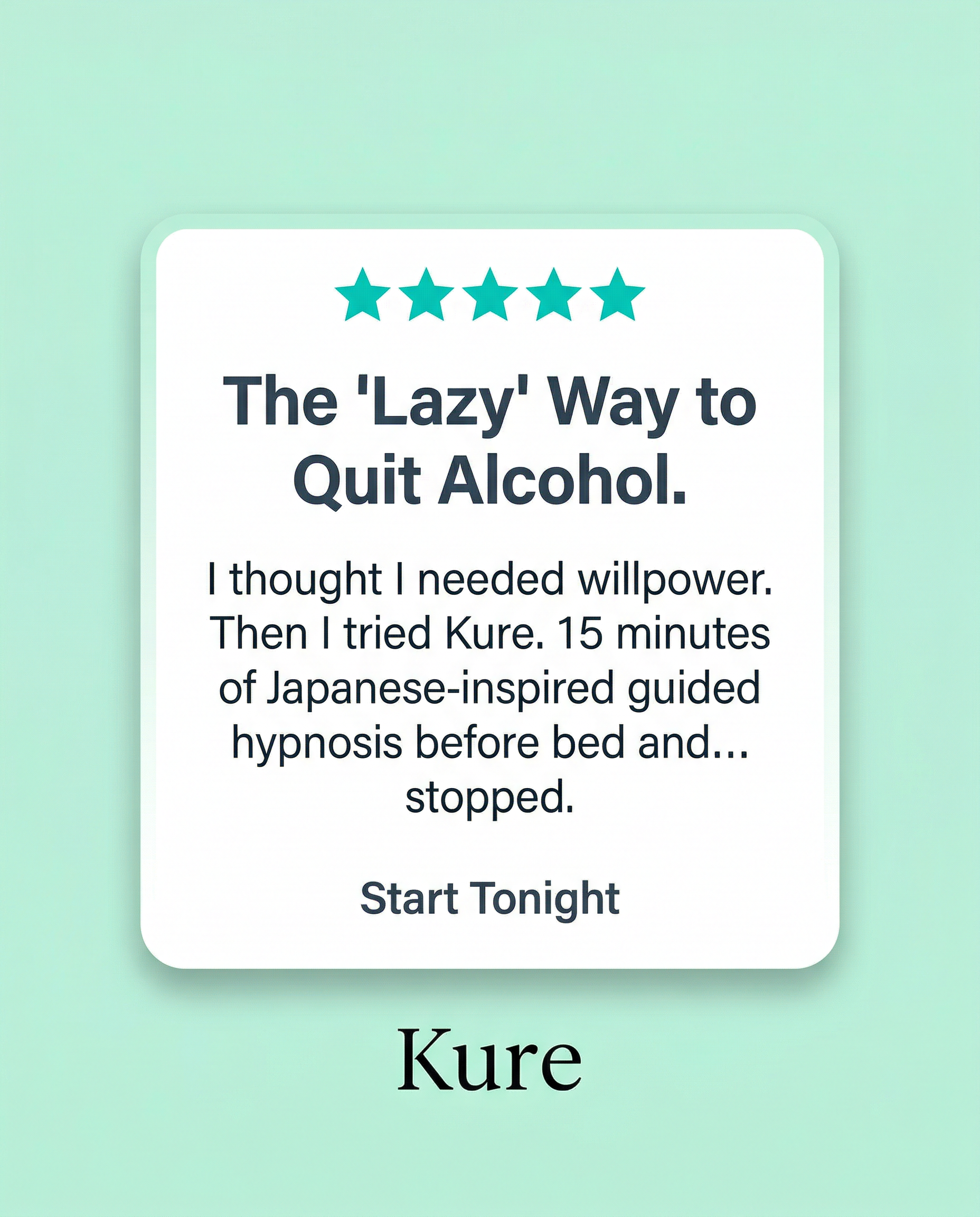 Hypnosis to Stop Drinking Facebook ad
