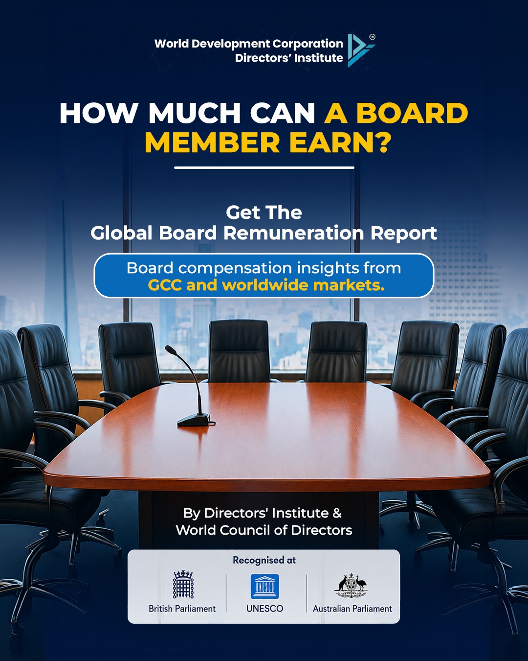 Directors' Institute - World Council of Directors Facebook ad: 2026 MENA Director Pay Trends, Free Report