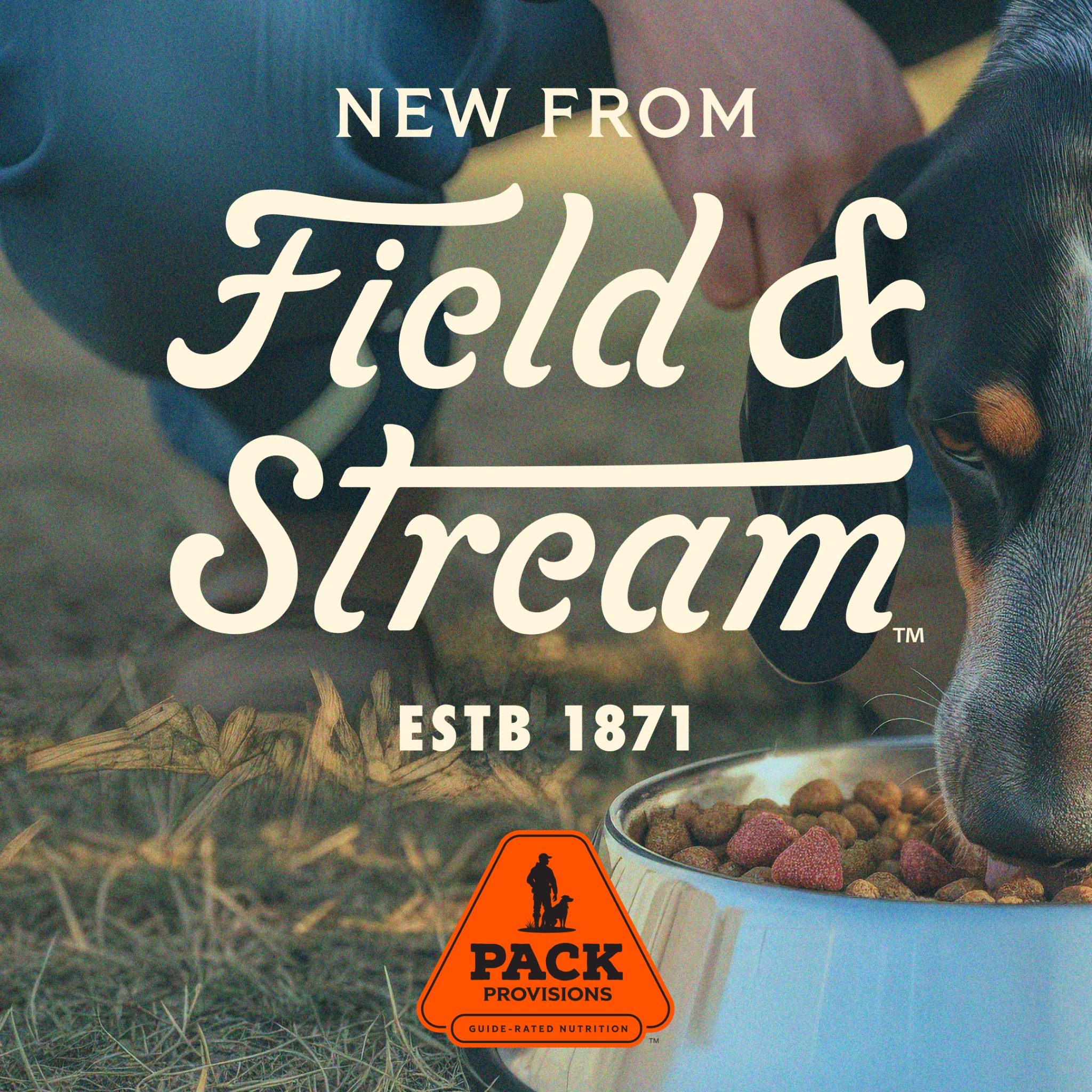 Field & Stream Pet Facebook ad: NEW Field & Stream Pack Provisions dog food…