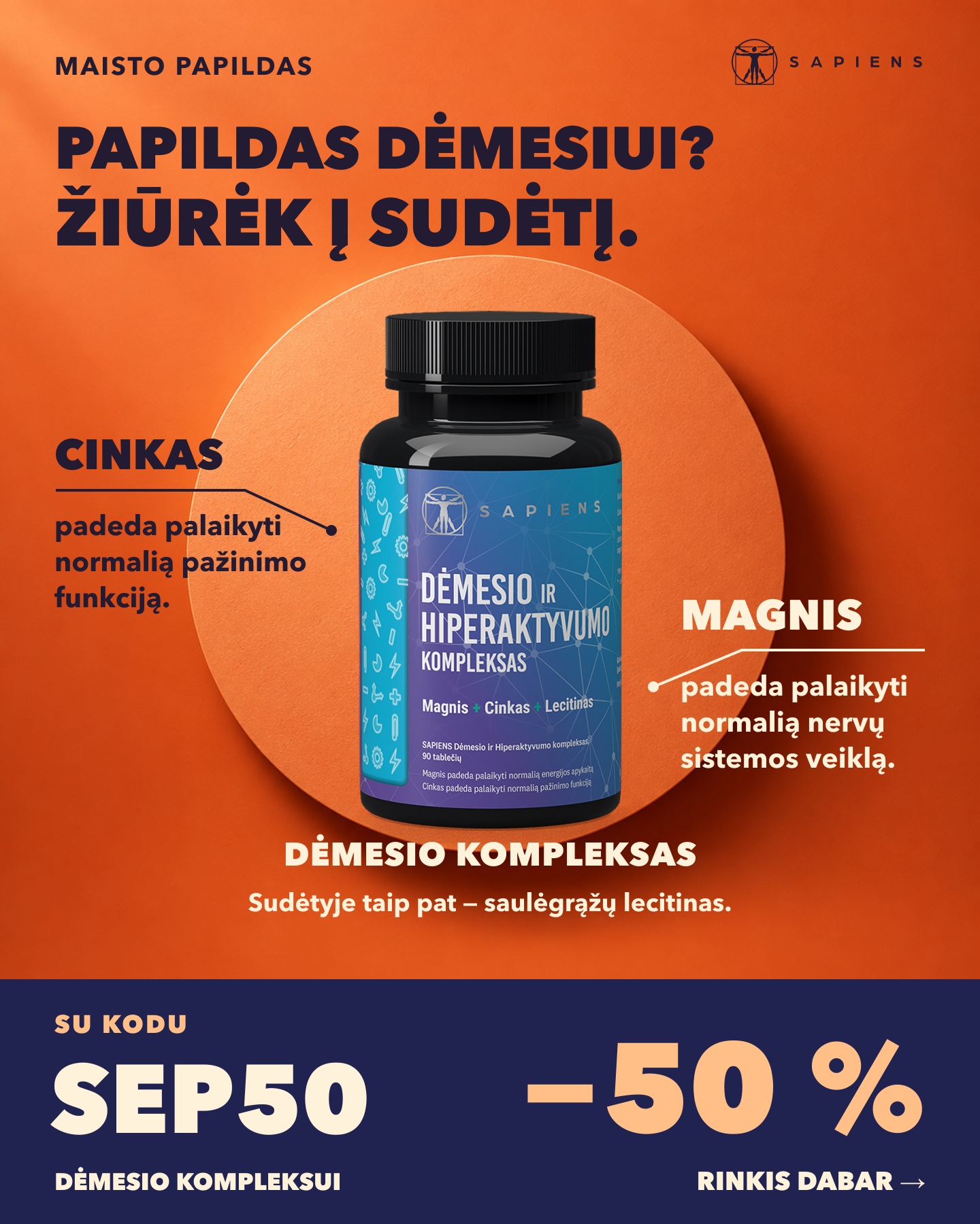 Sapiens Facebook ad: Pažiūrėk giliau