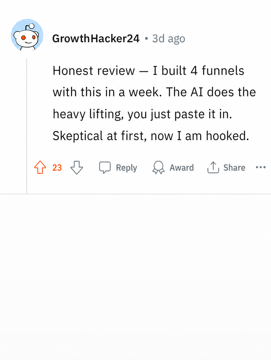 VibeFunnels Facebook ad