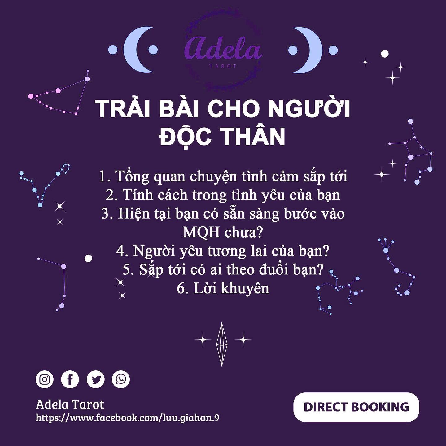 Adela Tarot Facebook ad: XEM TAROT Mα»I VαΊ€N Δα» CHα» Tα»ͺ