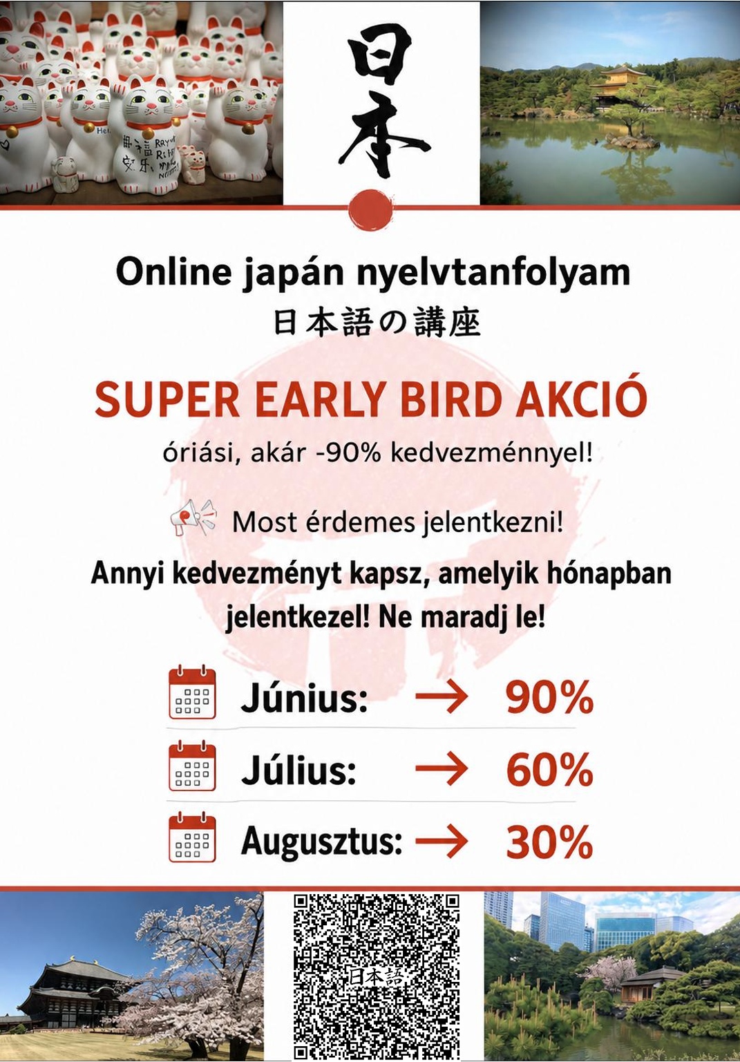 Language Flow Facebook ad: SUPER EARLY BIRD akció - akár 90% kedvezménnyel!