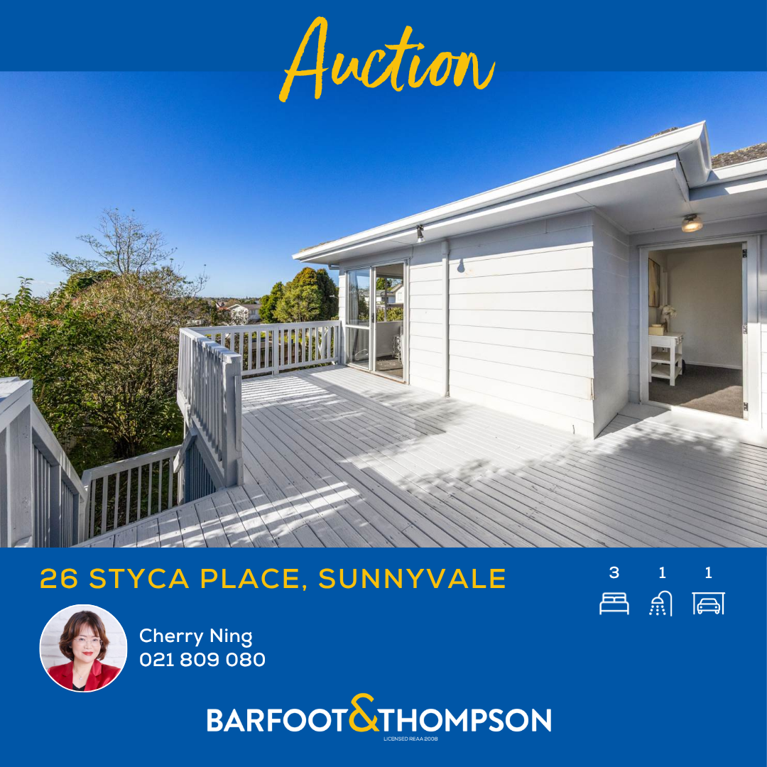 Barfoot & Thompson Hobsonville & West Harbour Facebook ad: 26 Styca Place, Sunnyvale