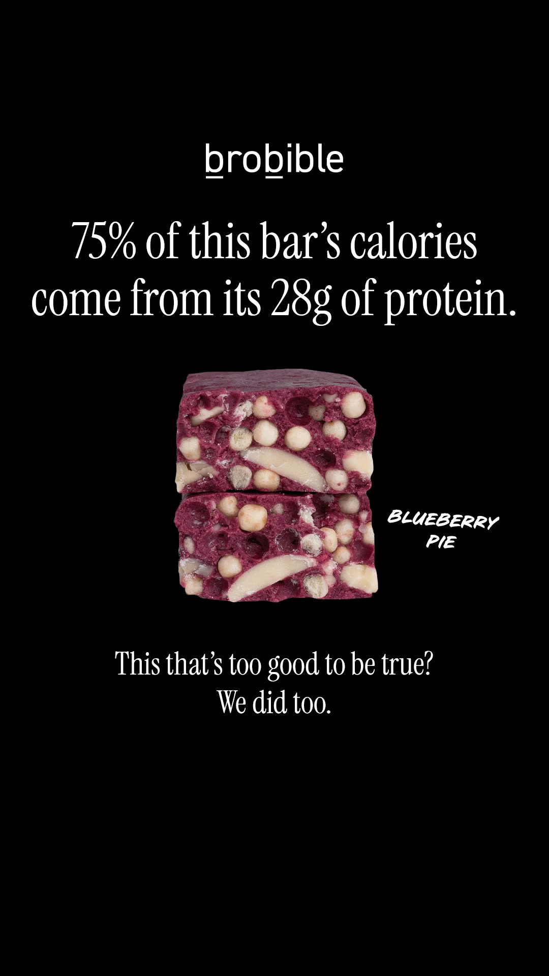 BroBible Facebook ad: A Protein Bar Doesn't Taste Like Drywall