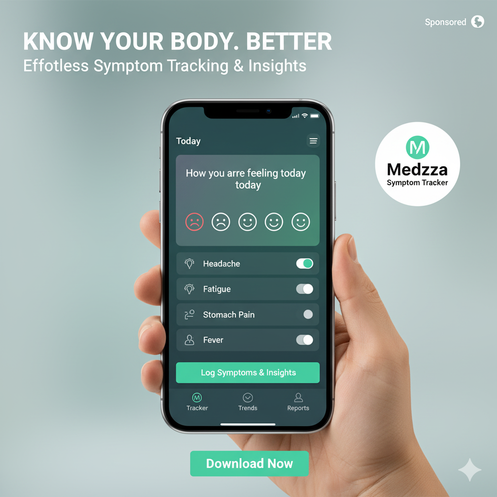 Medzza HealthTech Facebook ad: Managing chemotherapy side effects is overwhelming.