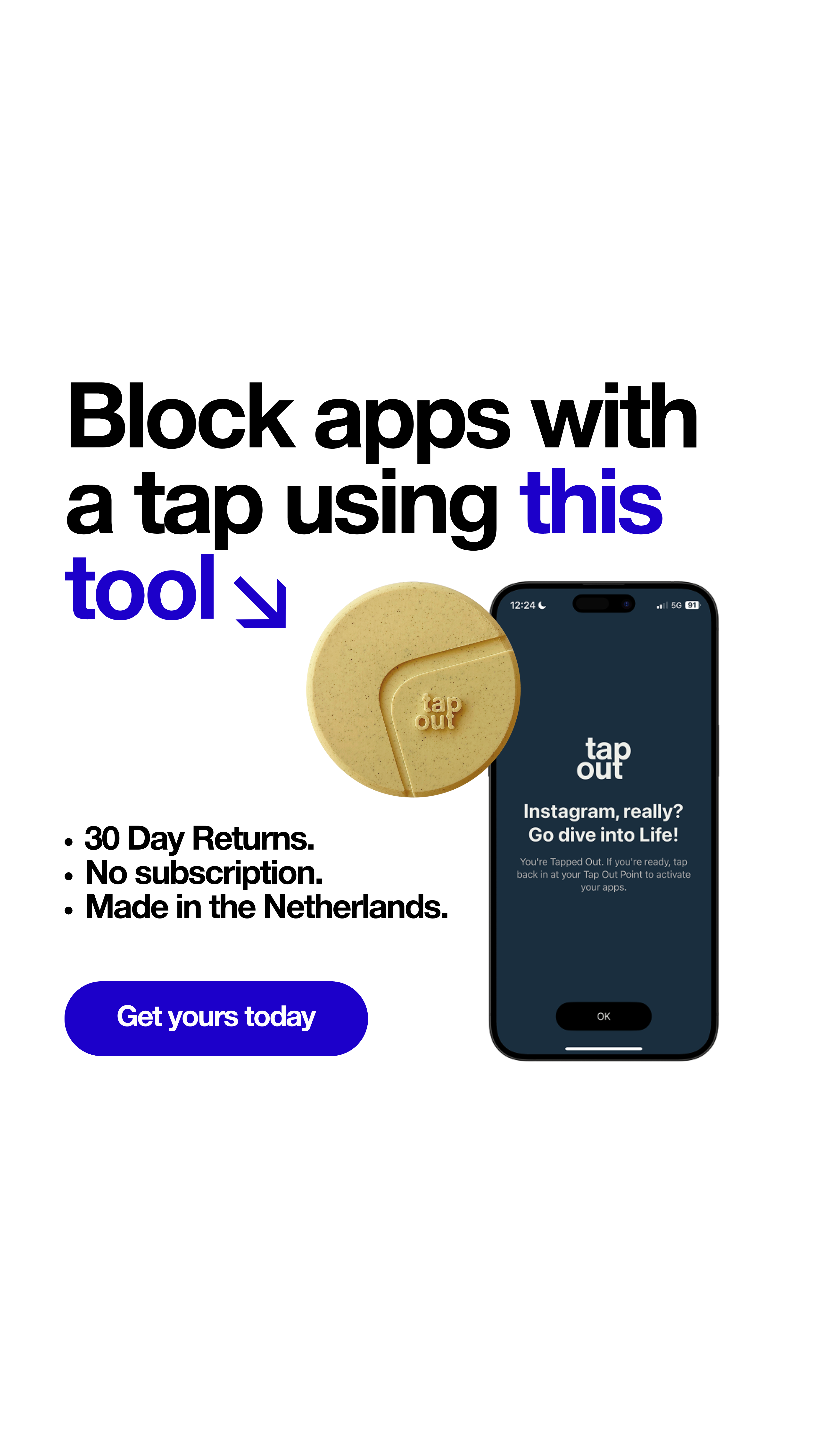 Tap Out Facebook ad