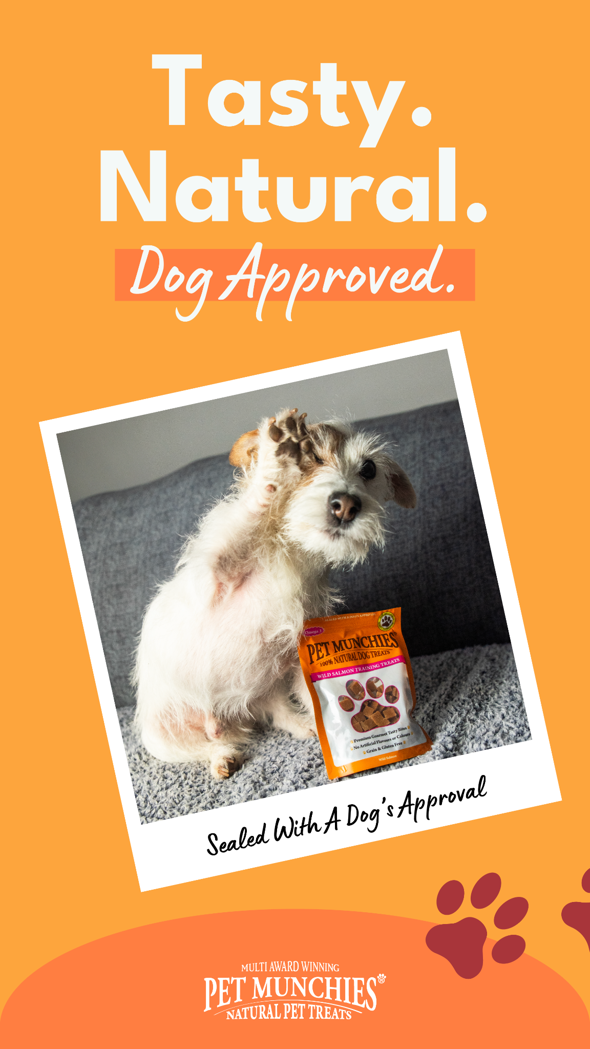 Pet Munchies 100% Natural Pet Treats Facebook ad from Feb 10, 2026