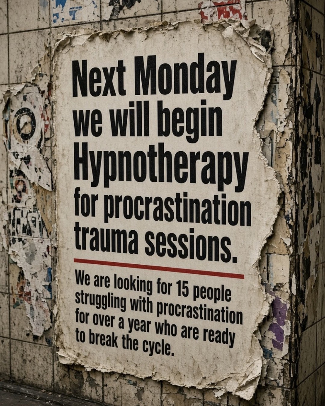 Hypnozio: power of hypnotherapy Facebook ad: Join Hypnotherapy Course To Beat Procrastination