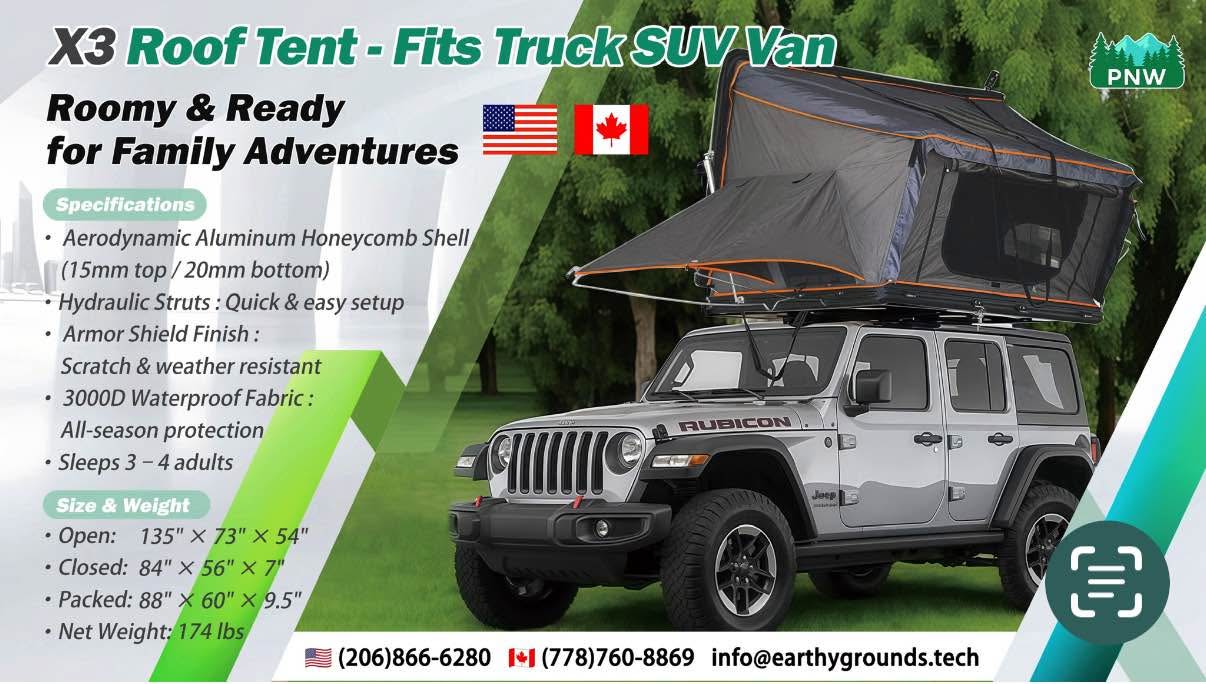 Jon Thomas Facebook ad: X - - 3 Roof Top Tent, SUV Truck, Crossover, Van Honeycomb…