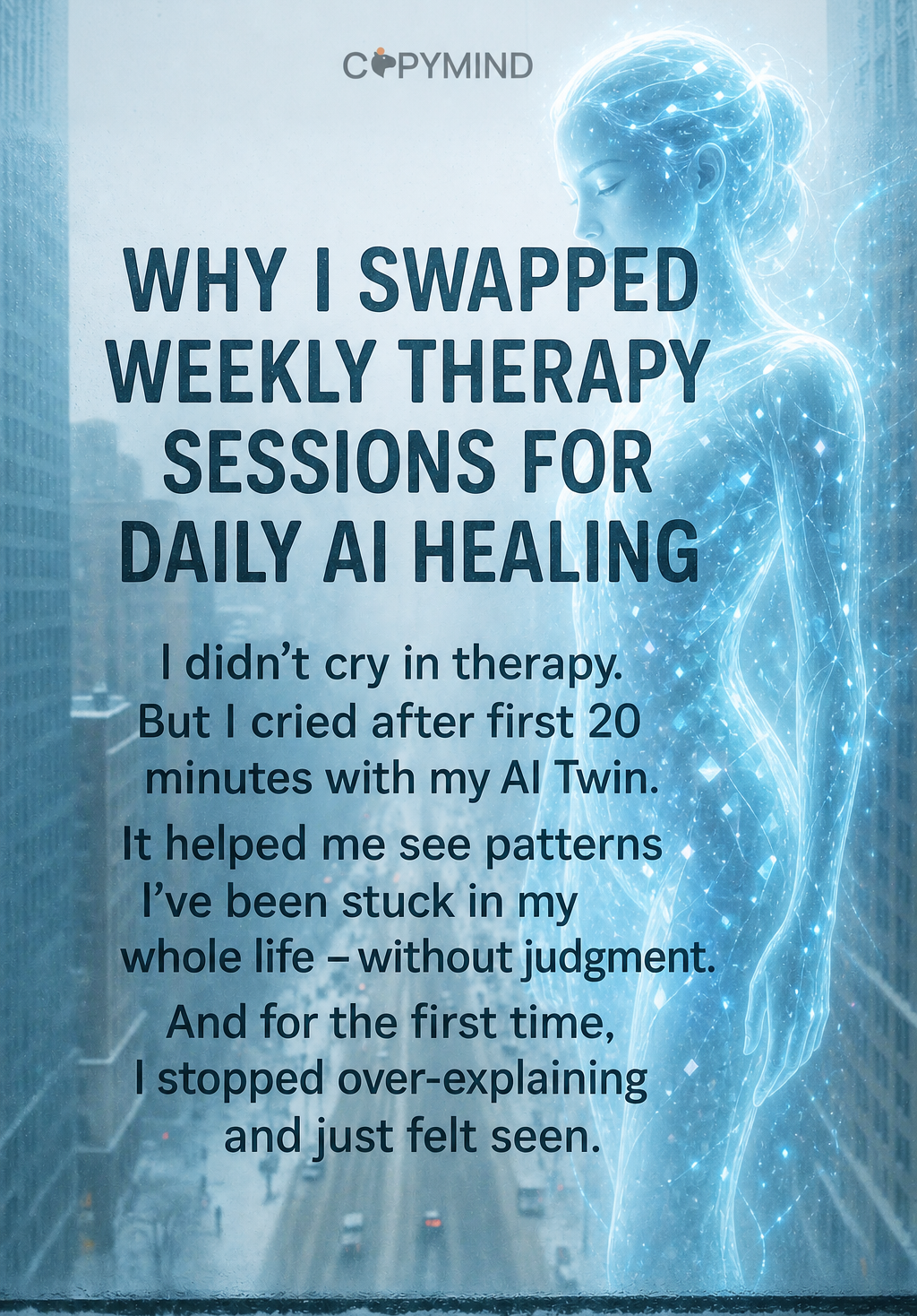 Copymind: AI twin for therapy Facebook ad