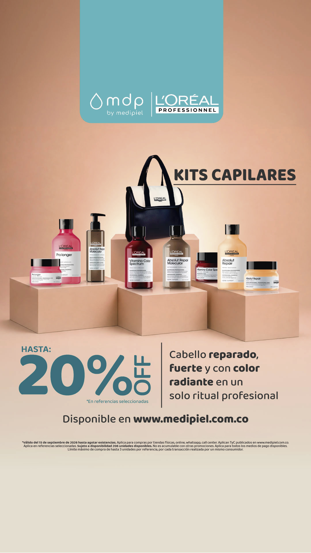 Medipiel Facebook ad: Kits L’Oréal hasta con 20% Off