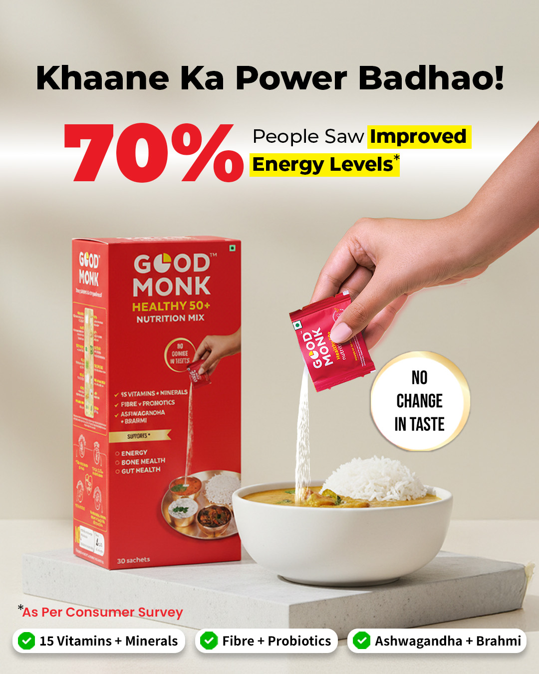 Good Monk Nutrition Facebook ad