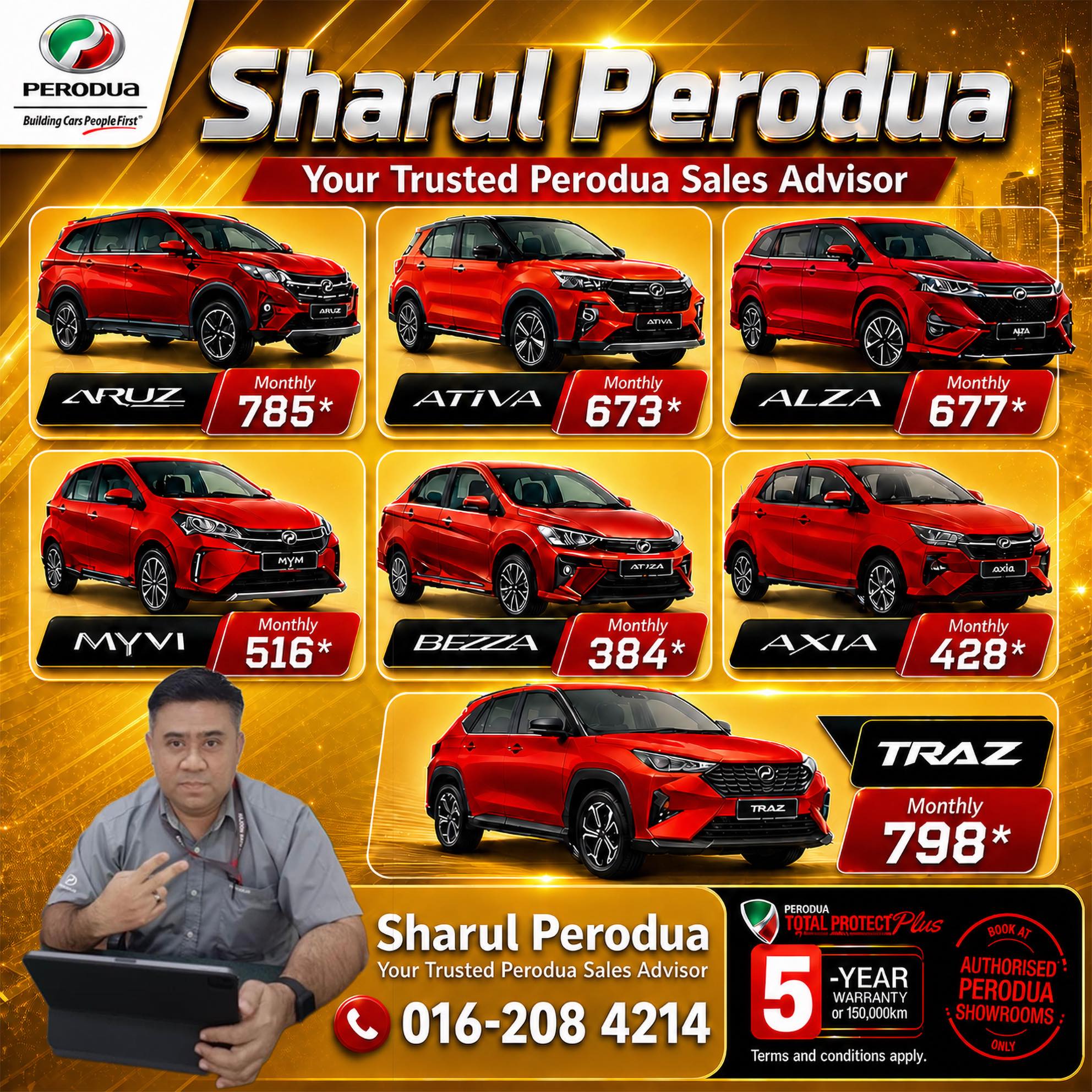 Perodua Anda Facebook ad: * GAJI RM 1,500.00 PUN BOLEH APPLY