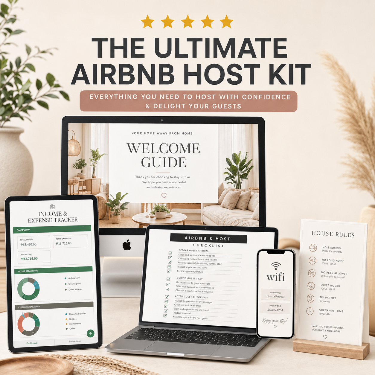 Template Haus Facebook ad: THE ULTIMATE AIRBNB HOST KIT