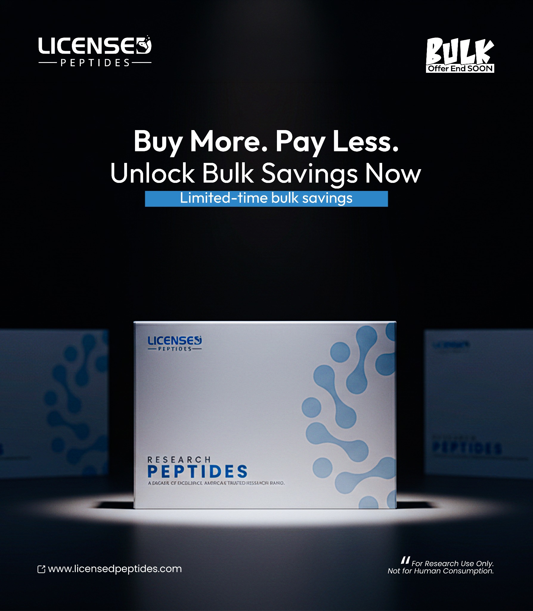 LicensedPeptides.com Facebook ad