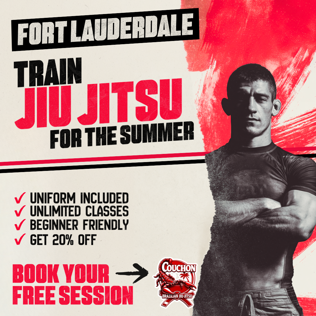 Couchon Brazilian Jiu-Jitsu Academy Facebook ad: BOOK A FREE JIU JITSU SESSION