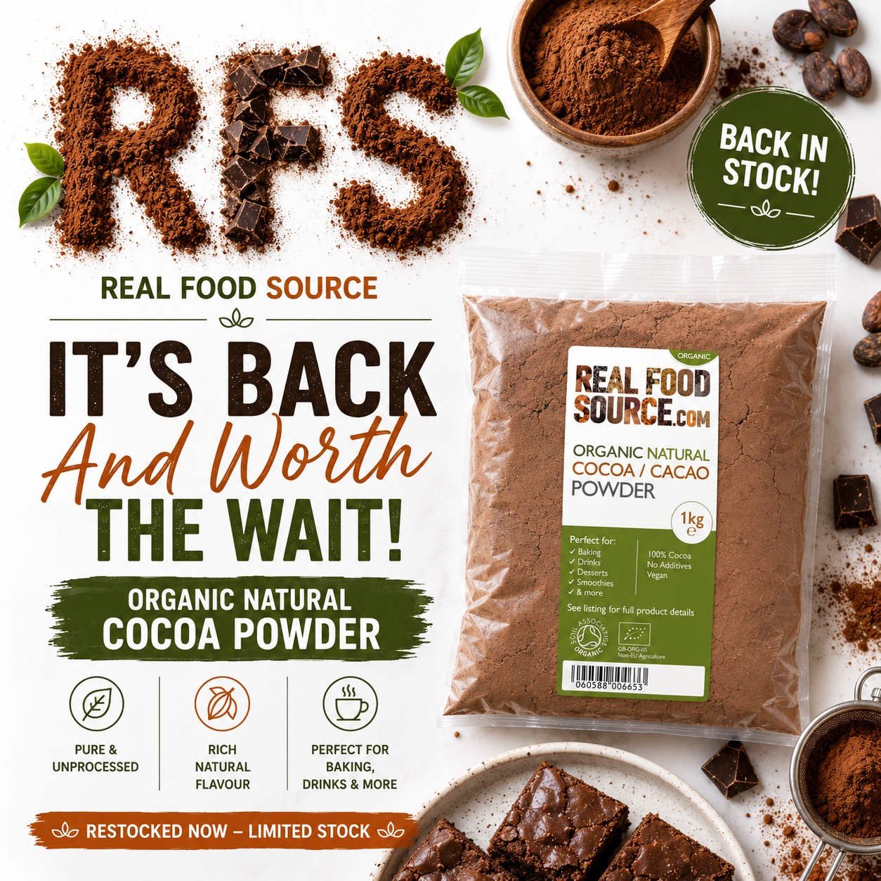 Realfoodsource Facebook ad: It's Back, And Worth the Wait