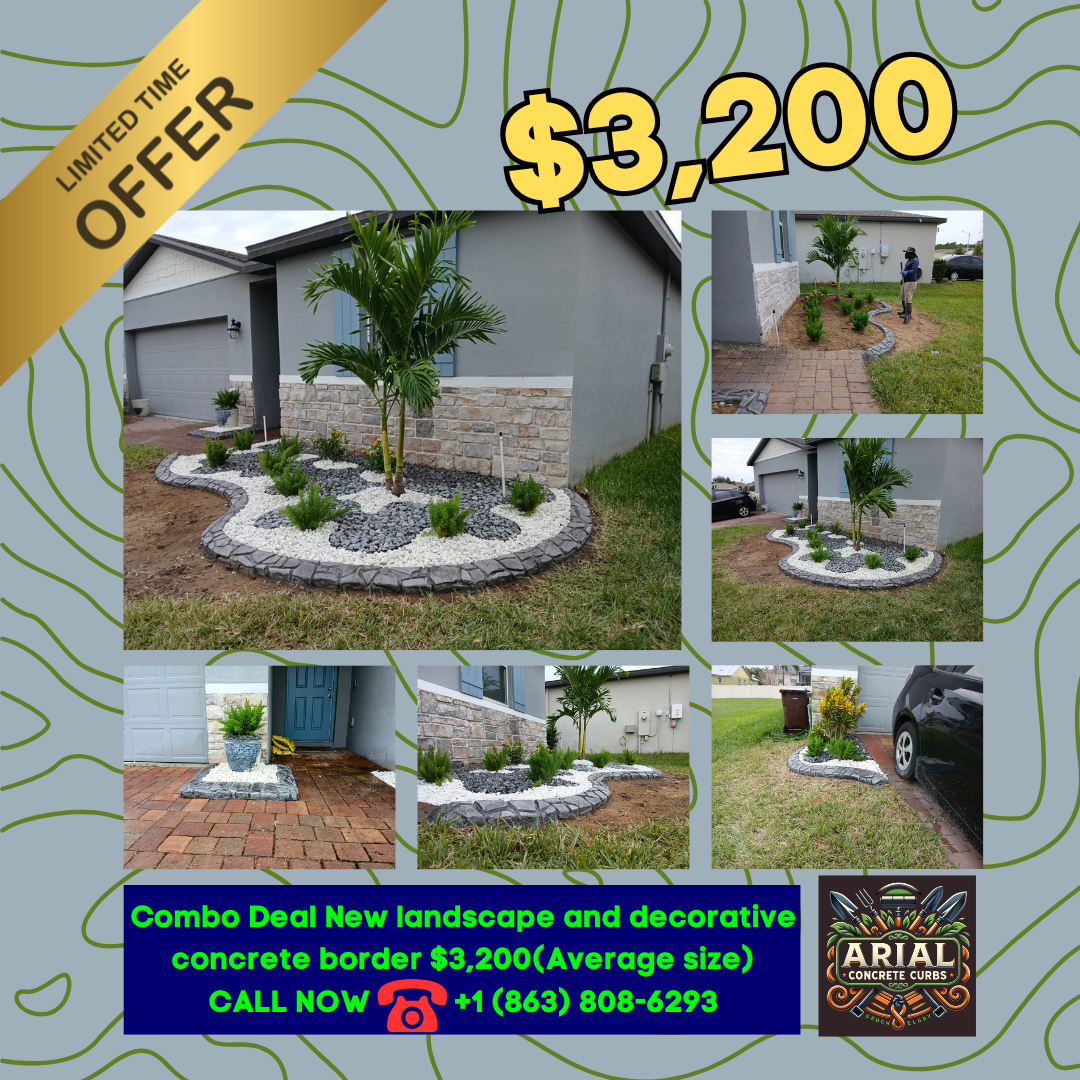 Arial Concrete Curbs & Stone Veneer Facebook ad