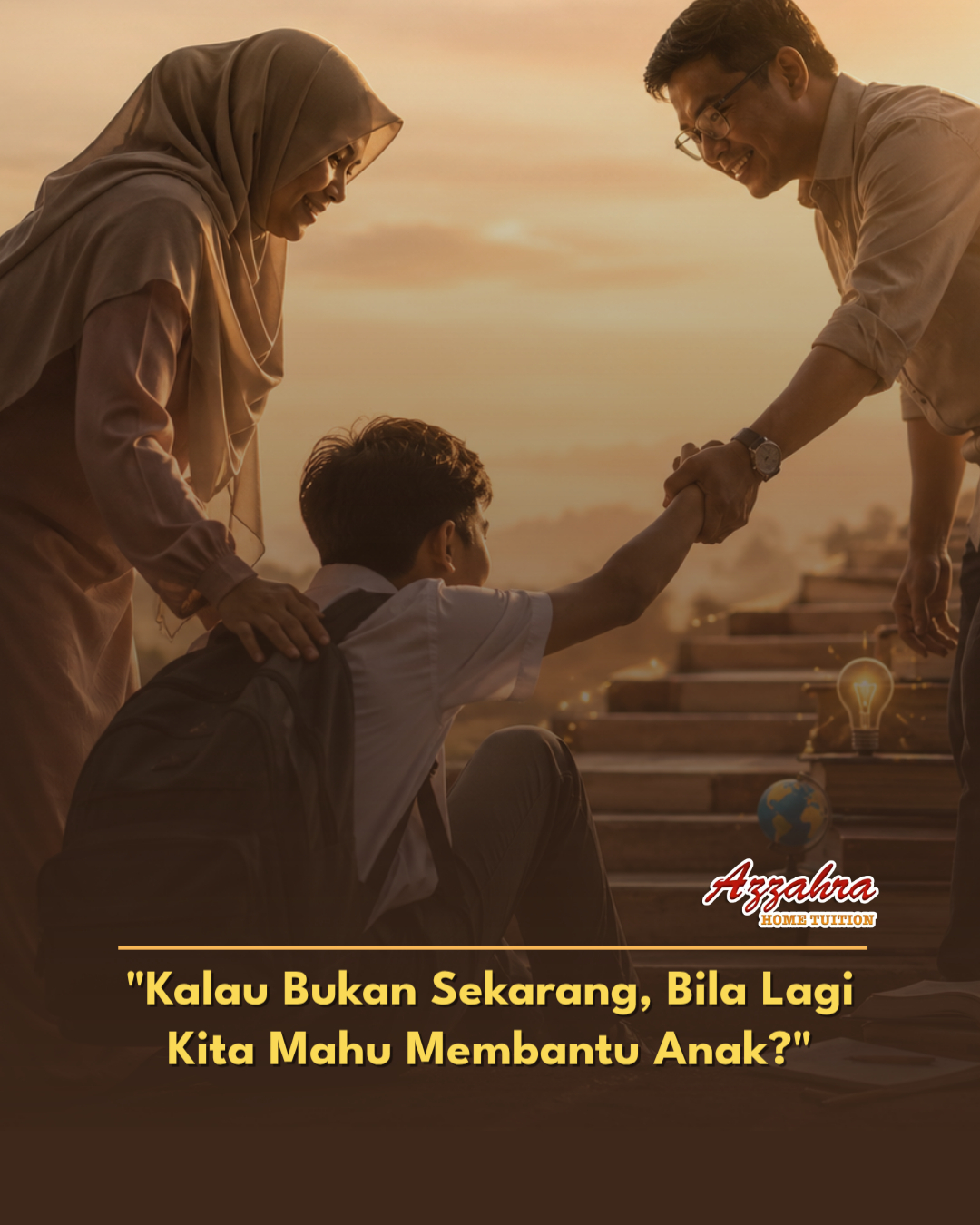Azzahra Home Tuition HQ Facebook ad: Sampai Bila Anak Nak Bergantung Kepada Kita?
