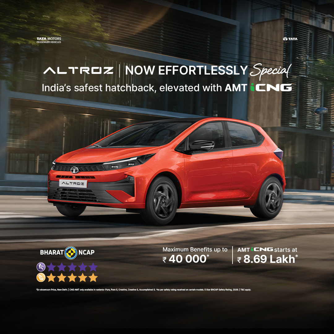 Tata Motors Cars Facebook ad: All New ALTROZ CNG AMT is here.