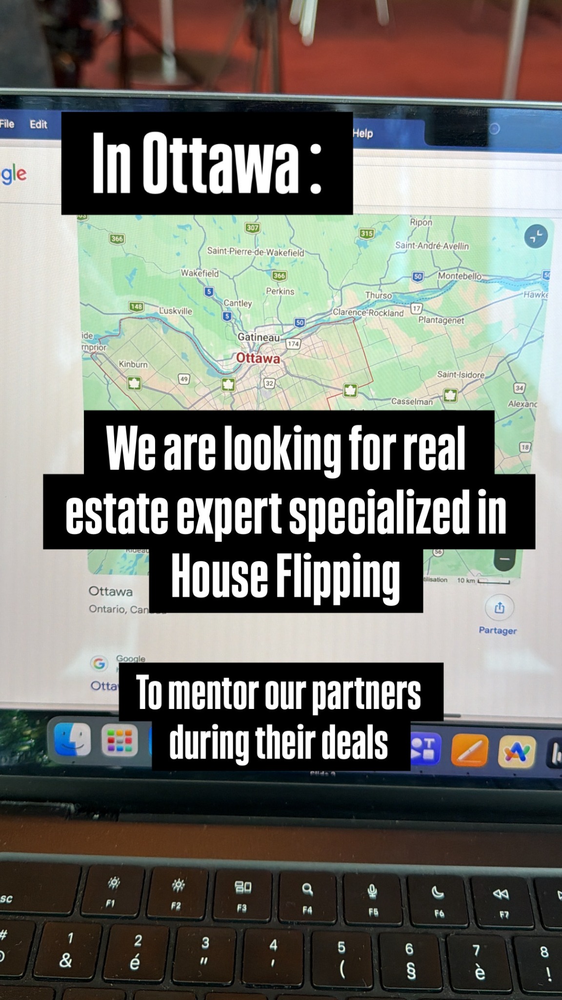 Immo Deals Canada Facebook ad: Freelance Real Estate Mentor Wanted